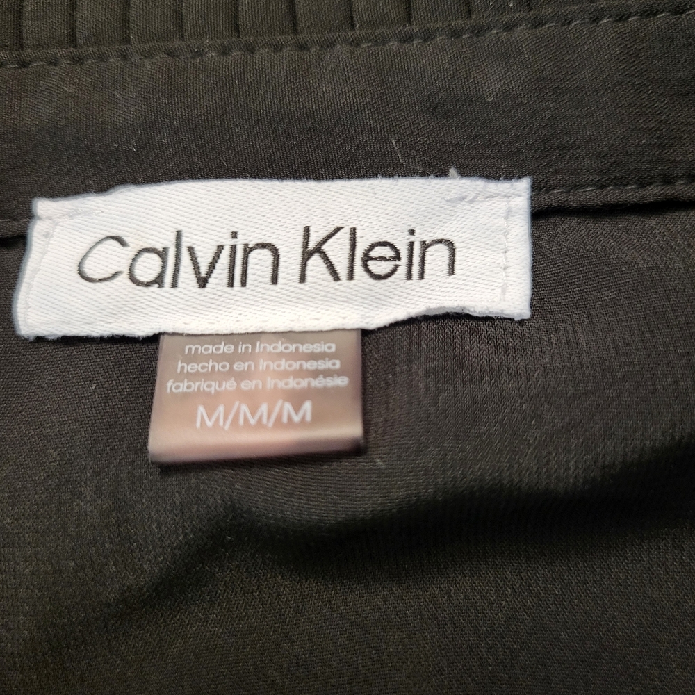Calvin Klein Black Blouse with Pleated accents, size M - Picture 13 of 16